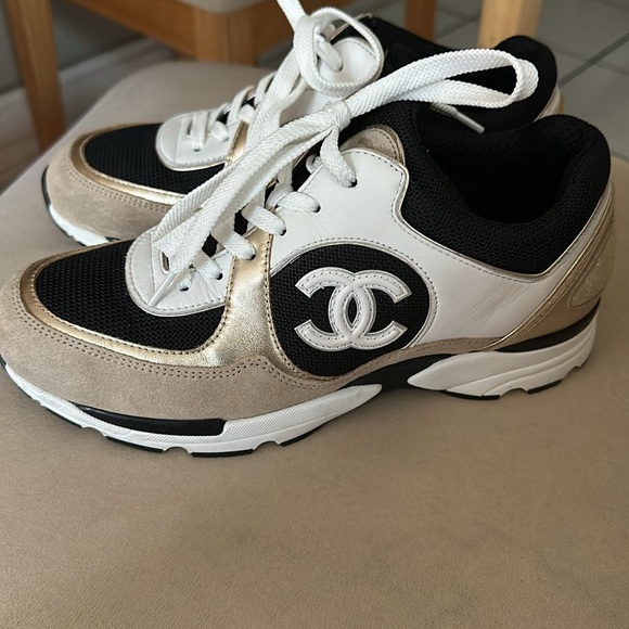 Chanel sneakers - worn one time! Extremely hard to find - Picture 3 of 5